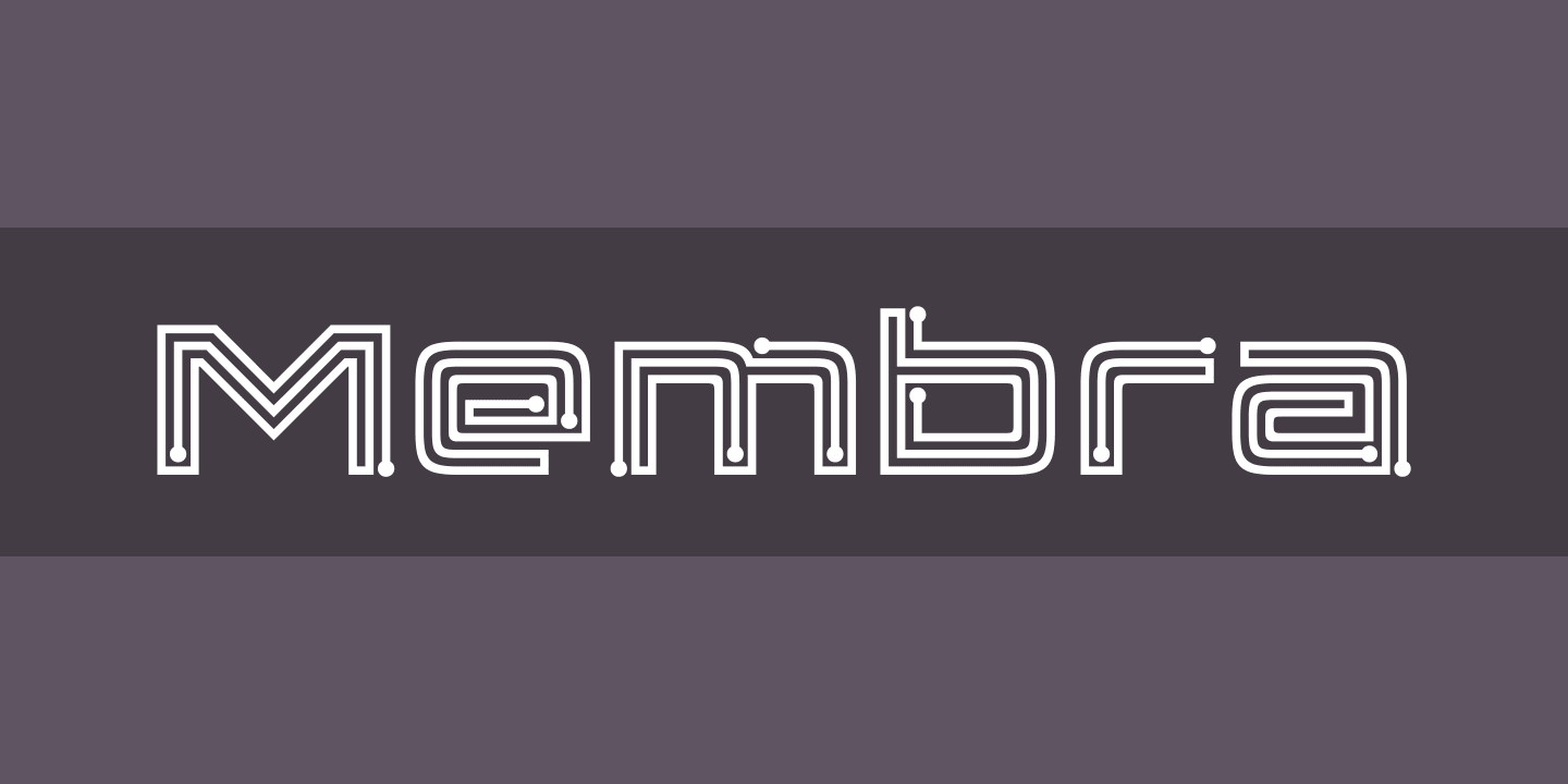 Beispiel einer Membra-Schriftart