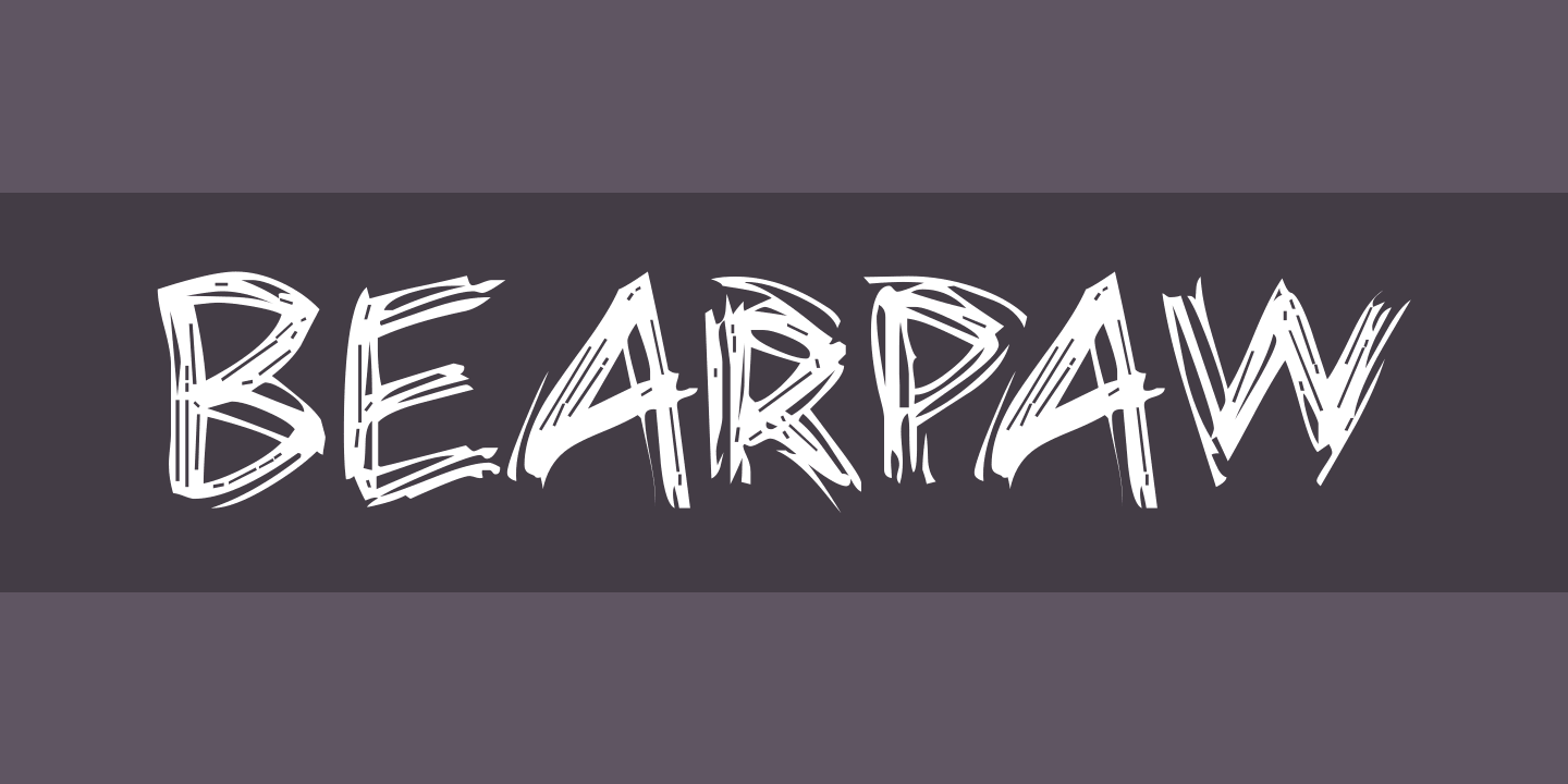 Beispiel einer Bearpaw Regular-Schriftart