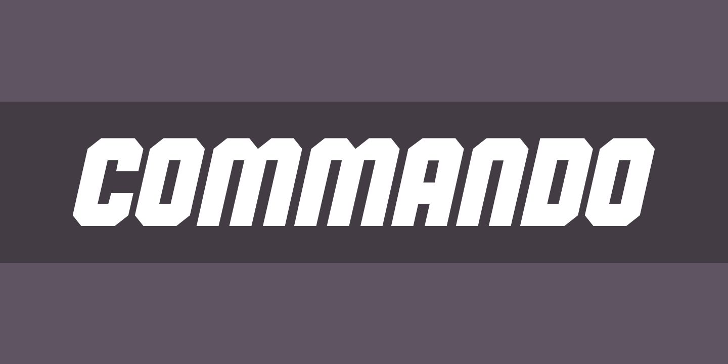 Beispiel einer Commando-Schriftart