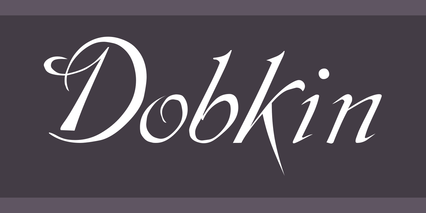 Beispiel einer Dobkin-Schriftart