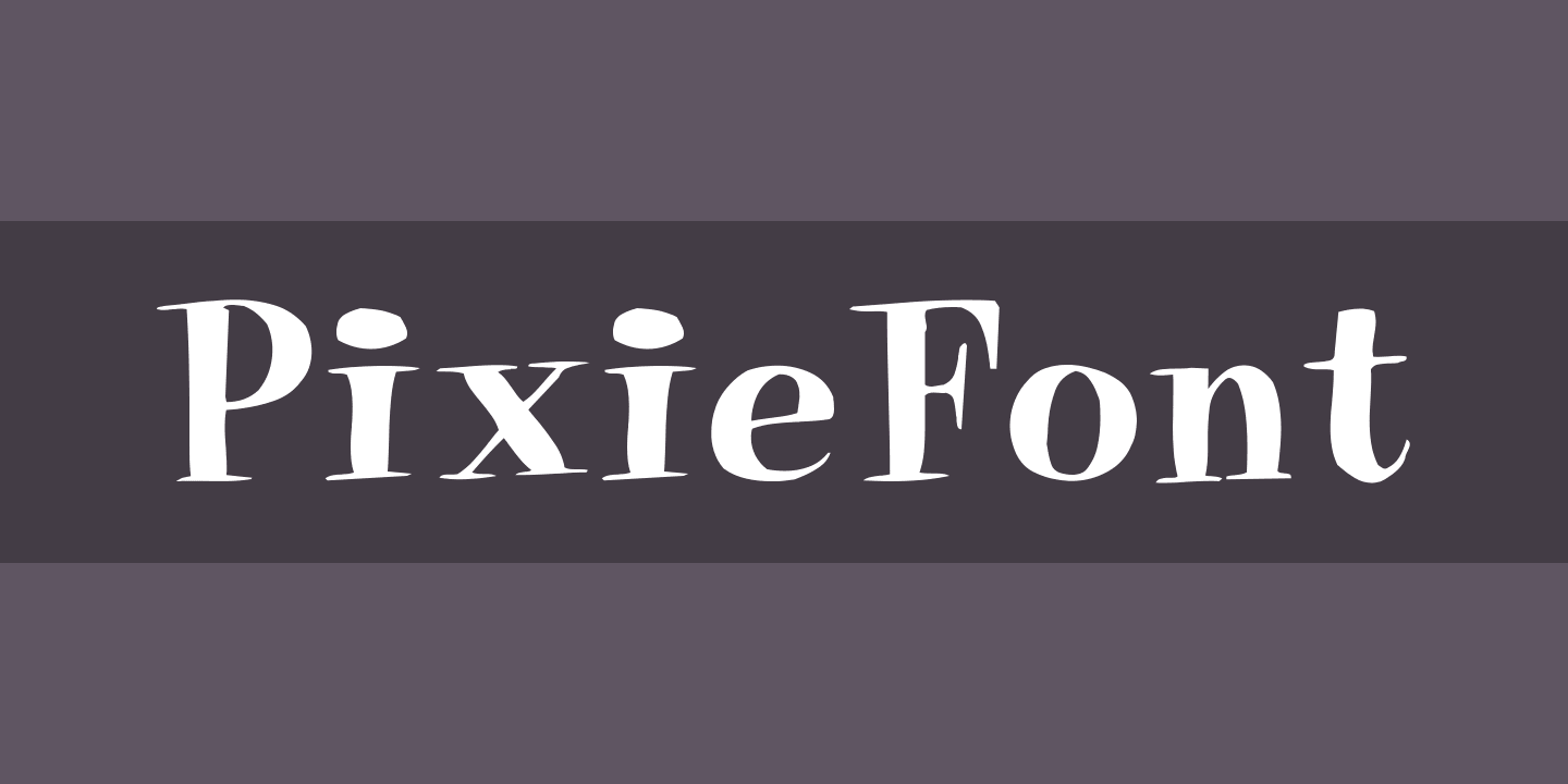 Beispiel einer PixieFont Regular-Schriftart