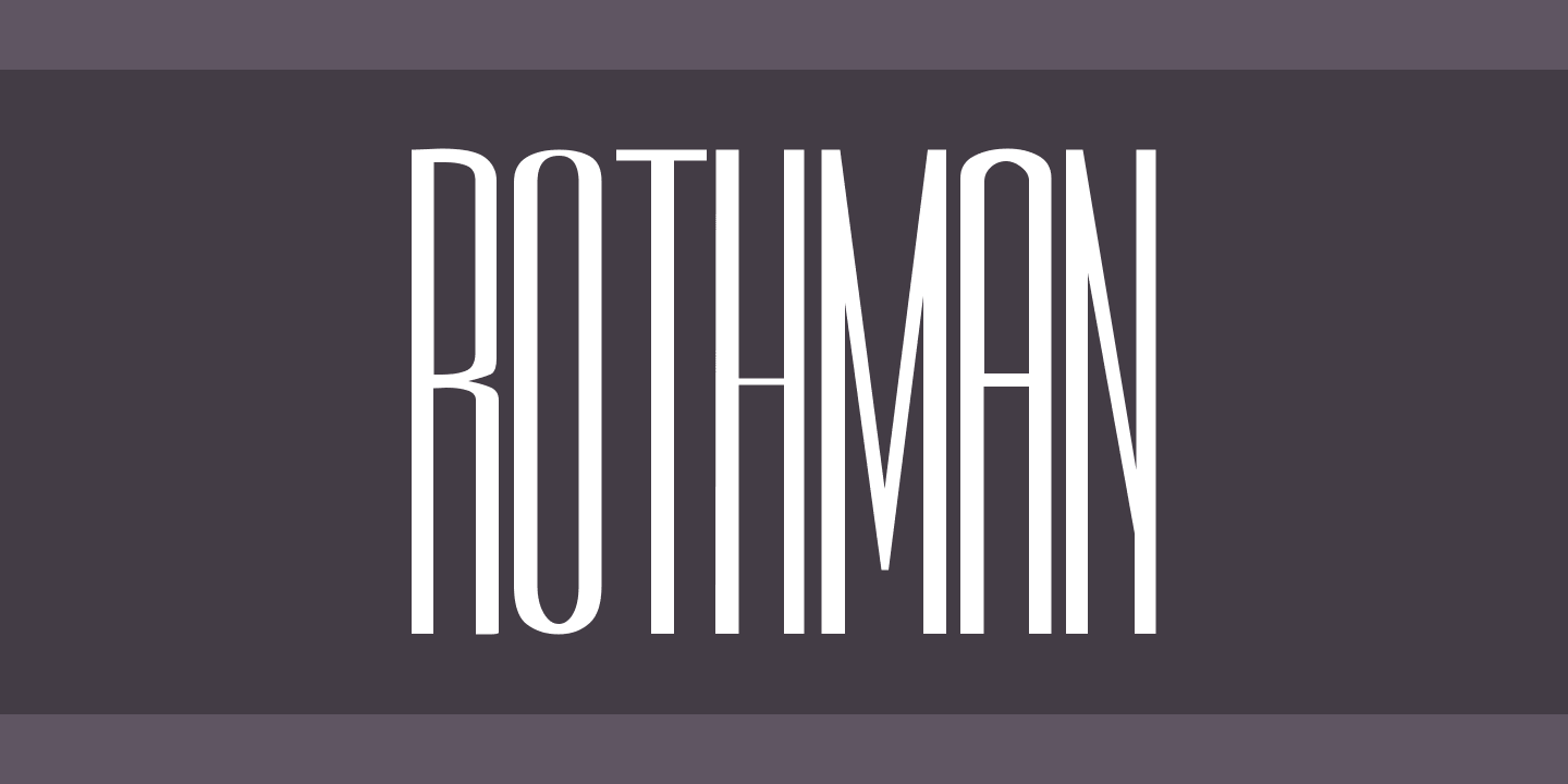 Beispiel einer Rothman-Schriftart