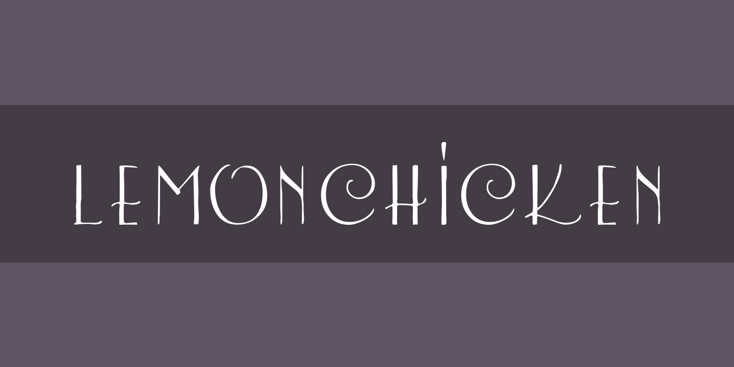 Beispiel einer LemonChicken-Schriftart