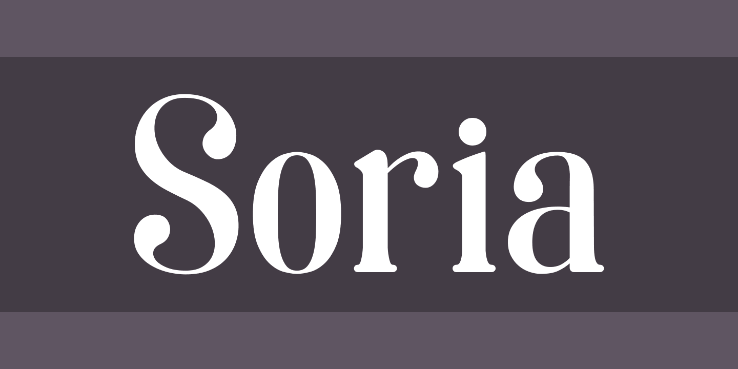 Beispiel einer Soria-Schriftart