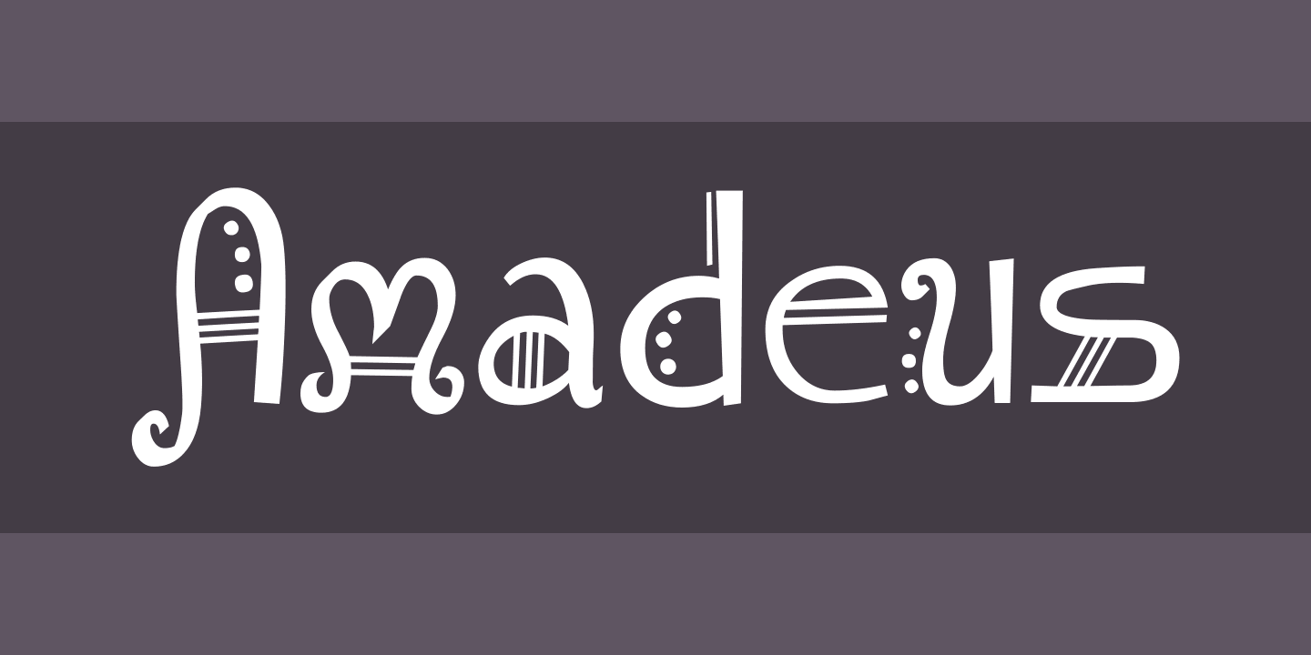 Beispiel einer Amadeus Regular-Schriftart