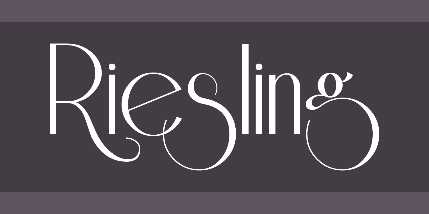 Beispiel einer Riesling-Schriftart