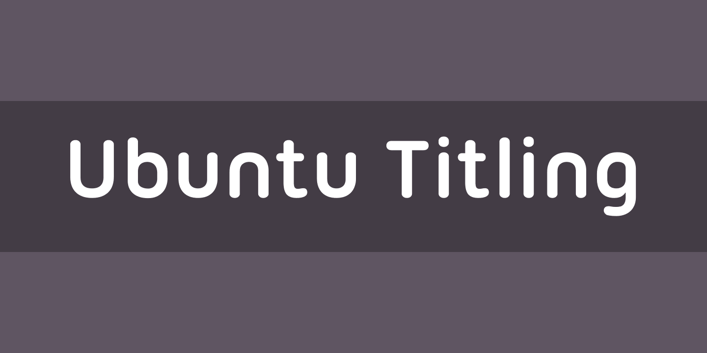 Beispiel einer Ubuntu Titling Bold-Schriftart