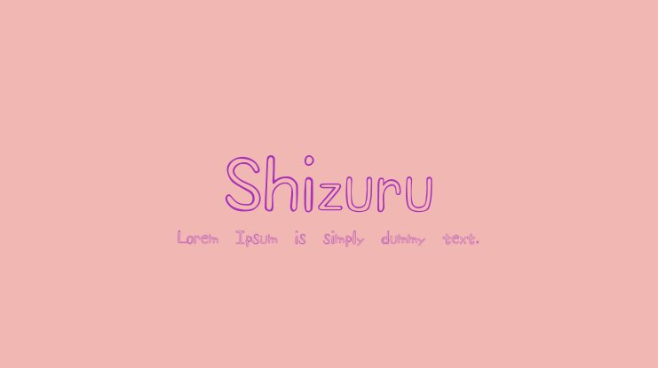 Beispiel einer Shizuru-Schriftart