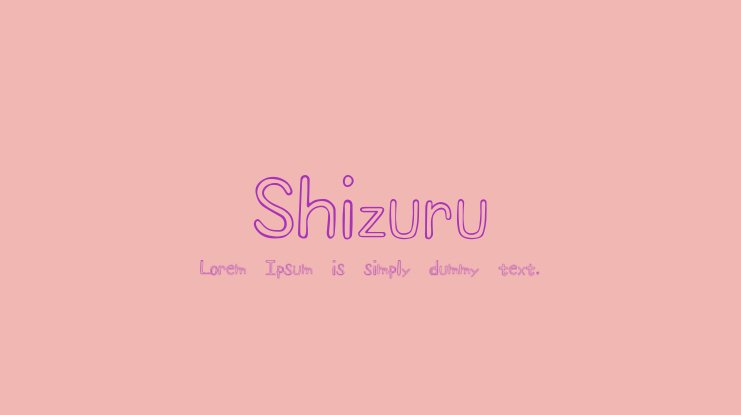 Beispiel einer Shizuru Regular-Schriftart