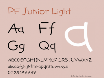 Beispiel einer PF Junior-Schriftart