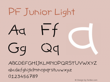 Beispiel einer PF Junior Light-Schriftart