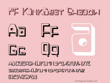 Beispiel einer PF KinkBeat-Schriftart