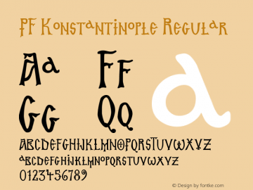 Beispiel einer PF Konstantinople Initials-Schriftart
