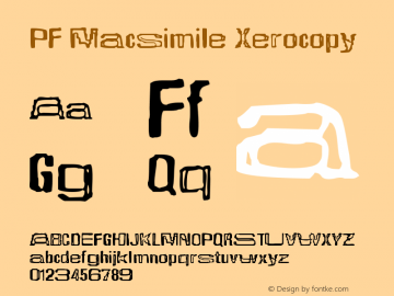 Beispiel einer PF Macsimile-Schriftart