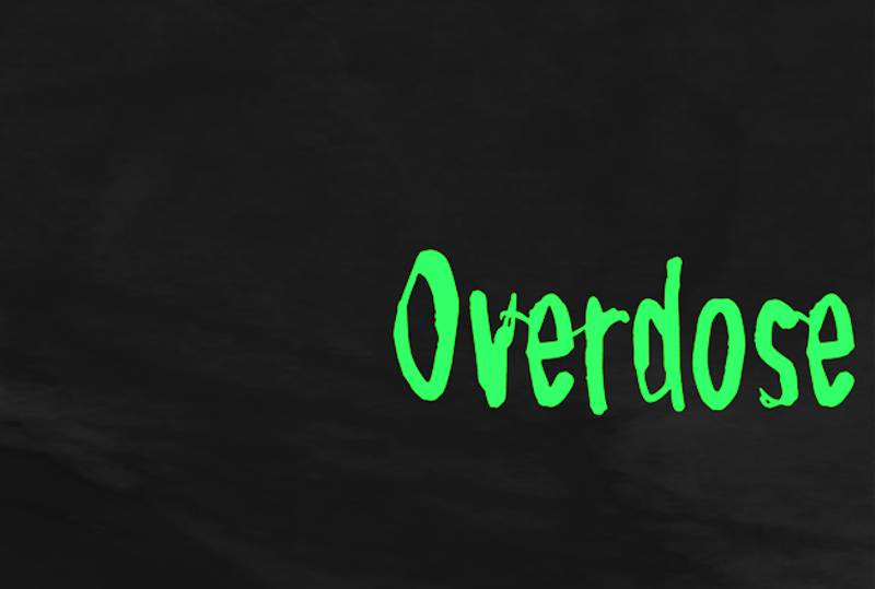 Beispiel einer PF Overdose-Schriftart