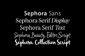 Beispiel einer Sephora Sans-Schriftart