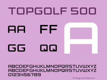 Beispiel einer Topgolf Condensed 900-Schriftart