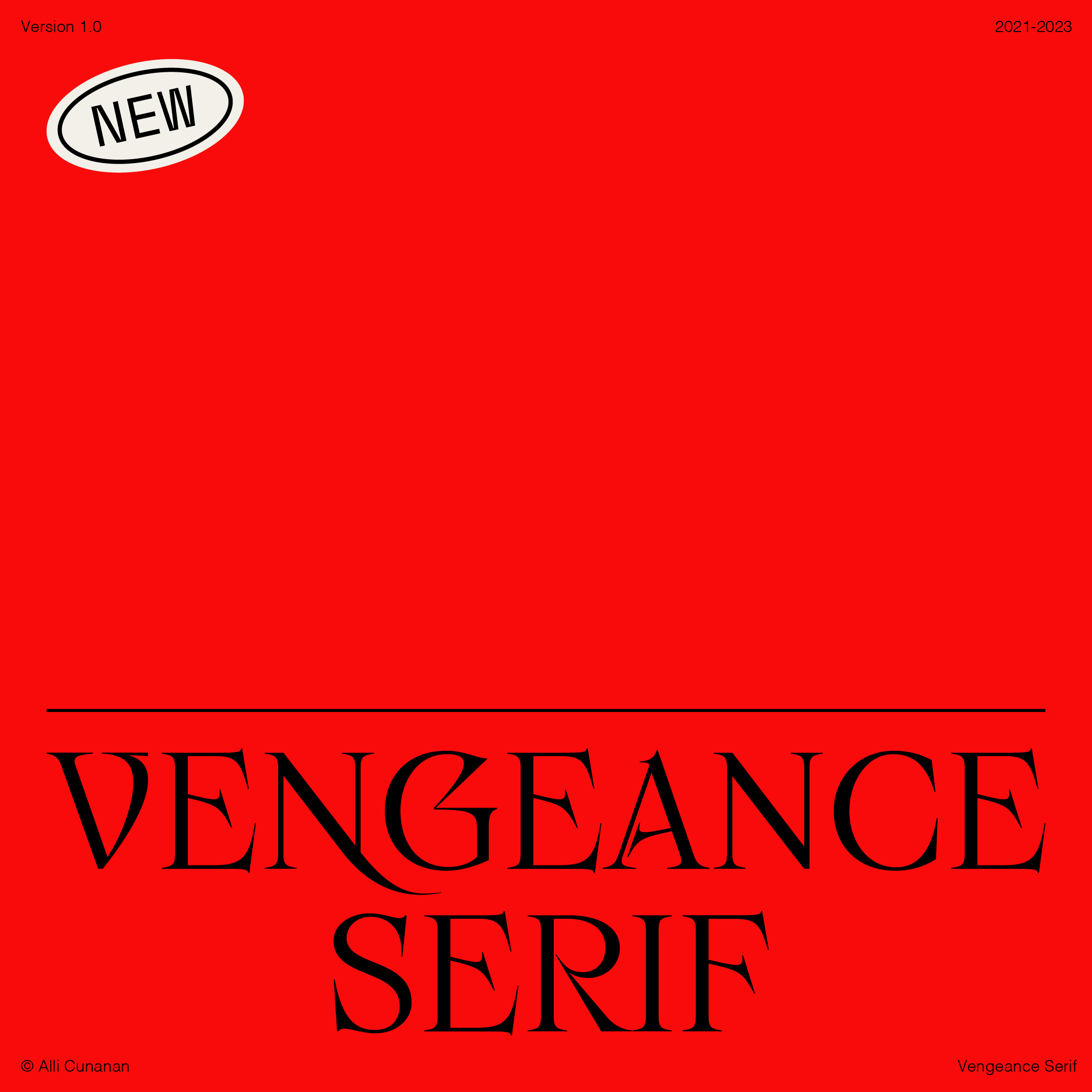 Beispiel einer Vengeance Serif-Schriftart