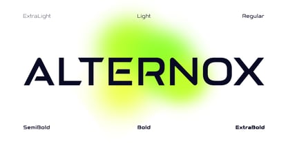 Beispiel einer Alternox SemiBold-Schriftart