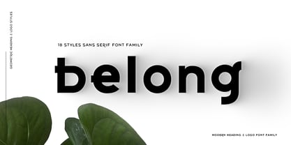 Beispiel einer Belong Sans-Schriftart