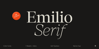 Beispiel einer Emilio-Schriftart