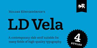 Beispiel einer LD Vela SC-Schriftart