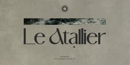 Beispiel einer Le Atallier-Schriftart