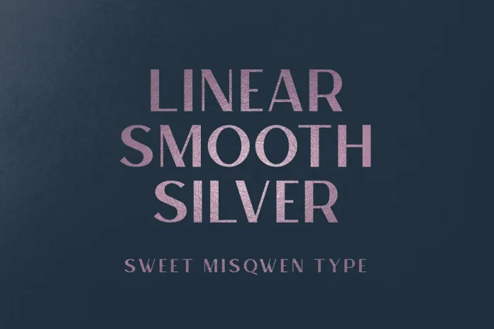 Beispiel einer Linear Smooth Regular-Schriftart