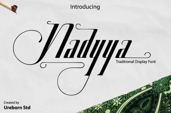 Beispiel einer Nadyya Regular-Schriftart