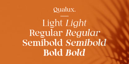 Beispiel einer Qualux Light-Schriftart