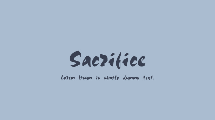 Beispiel einer Sacriface Regular-Schriftart