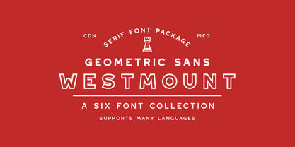 Beispiel einer Westmount-Schriftart