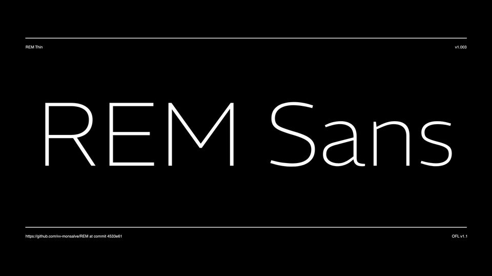 Beispiel einer REM-Schriftart