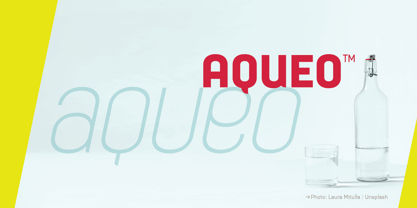 Beispiel einer Aqueo Medium-Schriftart