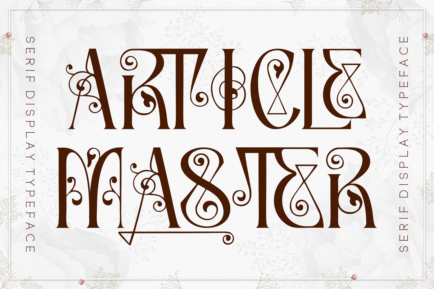 Beispiel einer Article Master Italic-Schriftart