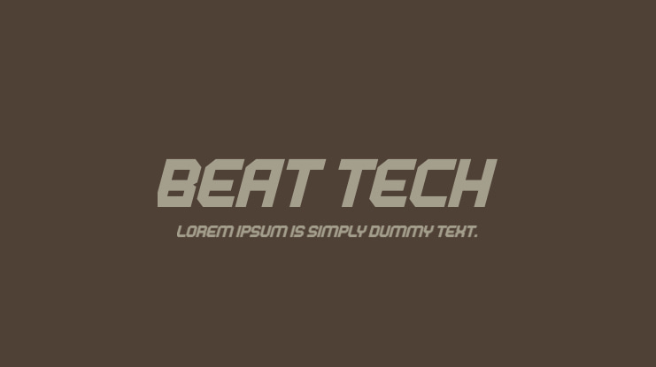 Beispiel einer BEAT TECH Line-Schriftart