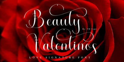 Beispiel einer Beauty Valentinos Regular-Schriftart