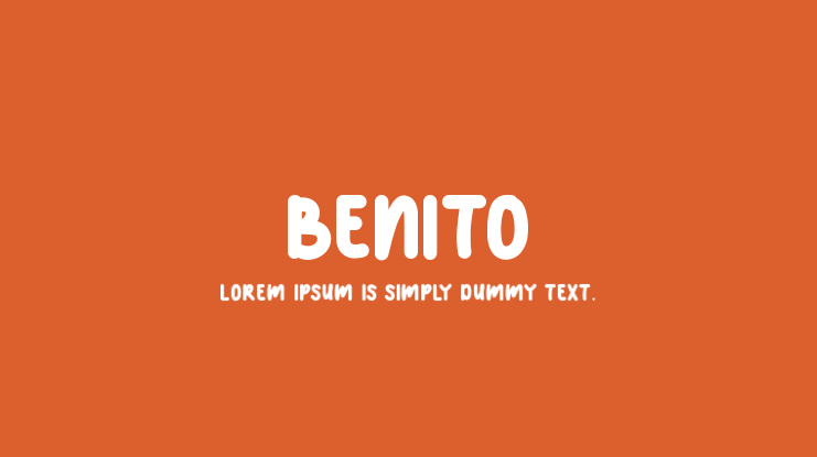 Beispiel einer Benito-Schriftart