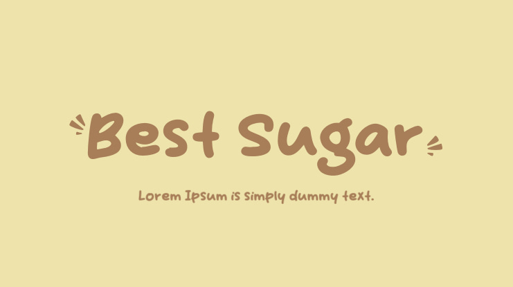 Beispiel einer Best Sugar-Schriftart