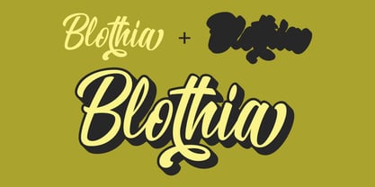 Beispiel einer Blothia Regular-Schriftart