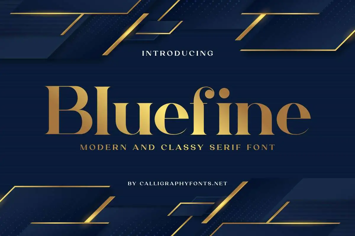 Beispiel einer Bluefine-Schriftart