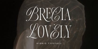 Beispiel einer Brecia Lovely-Schriftart
