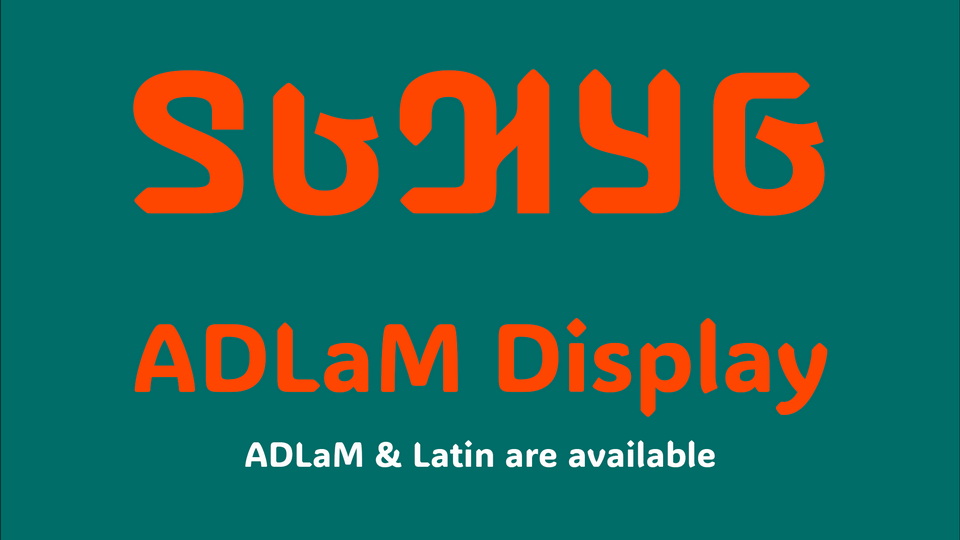 Beispiel einer ADLaM Display-Schriftart