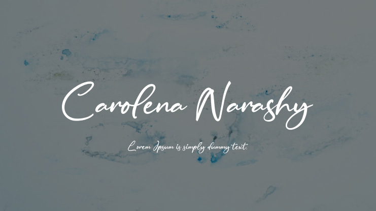 Beispiel einer Carolena Narashy Regular-Schriftart