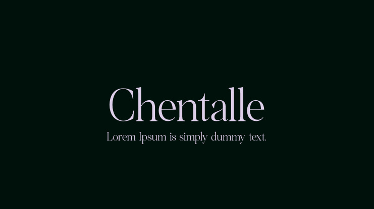 Beispiel einer Chentalle Italic-Schriftart