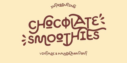 Beispiel einer Chocolate Smoothies-Schriftart