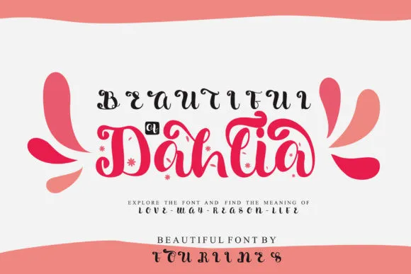 Beispiel einer Dahlia-Schriftart