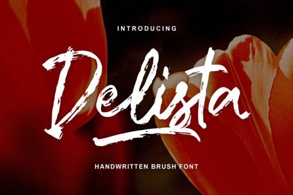 Beispiel einer Delista Regular-Schriftart