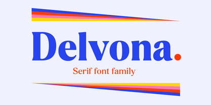 Beispiel einer Delvona-Schriftart