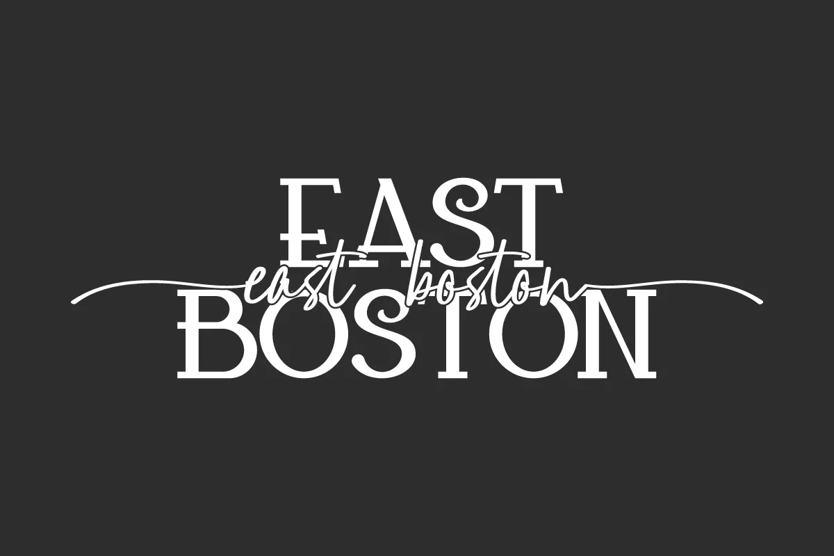 Beispiel einer East Boston-Schriftart